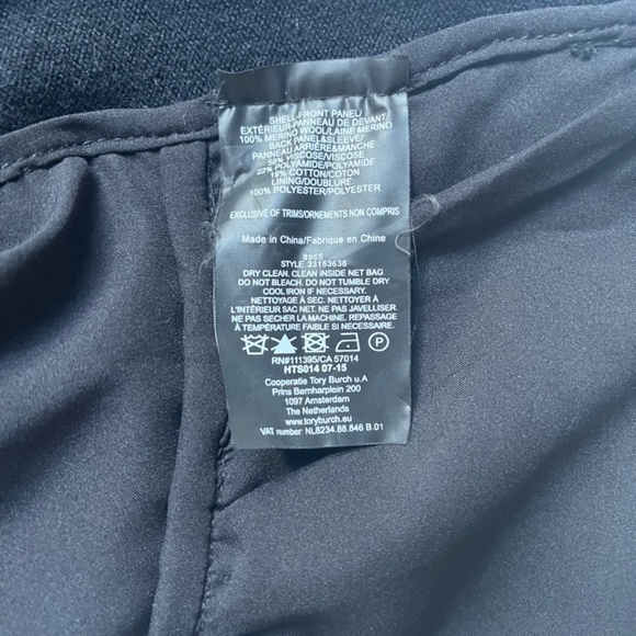 Tory Burch Merino Wool Lace Back Black Pull On Cocktail Sweater Top‎ Pullover - Picture 7 of 7